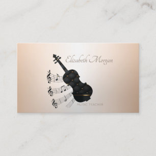 Elegant Modern, Gitarre, Musiklehrer Visitenkarte