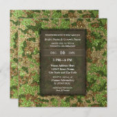 Elegant Modern Glitter Camouflage Military Wedding Einladung (Vorne/Hinten)