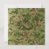 Elegant Modern Glitter Camouflage Military Wedding Einladung (Rückseite)