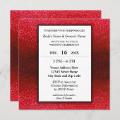 Elegant Modern Glitter Engagement Wedding Party Einladung (Vorne/Hinten)