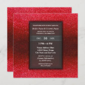 Elegant Modern Glitter Engagement Wedding Party Einladung (Vorne/Hinten)