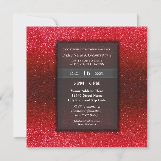 Elegant Modern Glitter Engagement Wedding Party Einladung (Vorderseite)
