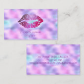 Elegant modern,Glitterie Lippen,Schmuck, holografi Visitenkarte (Vorne/Hinten)