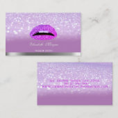 Elegant Modern,Glitzer Bokeh Ombre Lips Visitenkarte (Vorne/Hinten)