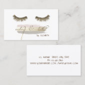 Elegant modern, Glitzer Lashes, Pinselstriche Visitenkarte (Vorne/Hinten)