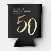 Elegant Modern Gold 50. Geburtstagsparty Dosenkühler (Vorderseite)