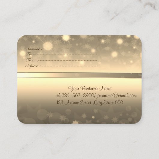 Elegant Modern Gold Bow Shiny Rabattkarte (Rückseite)