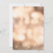 Elegant Modern Gold Confetti, Bokeh Sweet 16 Einladung (Rückseite)