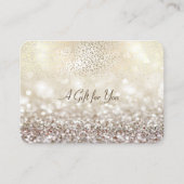 Elegant Modern Gold Confetti, Glitzer Bokeh Rabattkarte (Vorderseite)