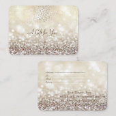 Elegant Modern Gold Confetti, Glitzer Bokeh Rabattkarte (Vorne/Hinten)