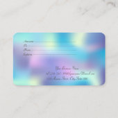 Elegant Modern Gold Confetti Shiny Holographic Rabattkarte (Rückseite)