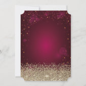 Elegant Modern Gold Diamonds Red Sweet 16 Einladung (Rückseite)