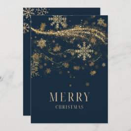 Elegant Modern Gold Glitter Chic Christmas Feiertagskarte