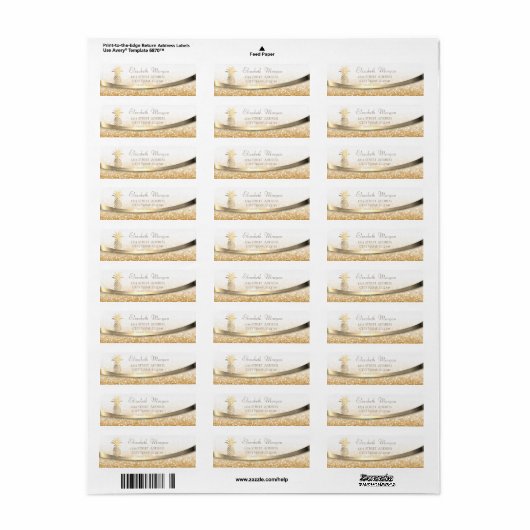 Elegant Modern Gold Glittery Bokeh, Ananas (Vorne)