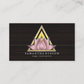 Elegant Modern Gold Lotus Logo Stilvoll aus Kupfer Visitenkarte (Vorderseite)