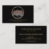 Elegant Modern Gold Lotus Logo Stilvoll aus Kupfer Visitenkarte (Vorne/Hinten)