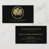 Elegant Modern Gold Lotus Logo Stilvoll aus Kupfer Visitenkarte (Vorne/Hinten)