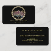 Elegant Modern Gold Lotus Logo Stylish Copper Visitenkarte (Vorne/Hinten)