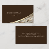 Elegant modern , Gold, Marmorstein Visitenkarte (Vorne/Hinten)