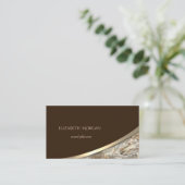 Elegant modern , Gold, Marmorstein Visitenkarte (Stehend Vorderseite)