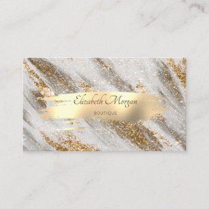 Elegant Modern,Gold Pinselstrich,Gold Glitter Visitenkarte