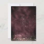 Elegant Modern Gold Stars Burgundy Sweet 16 Einladung (Rückseite)