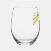 Elegant Modern Golden 50th Anniversary Keepake Weinglas Ohne Stiel (Rechts)