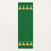 Elegant, Modern Golden Buddha on Forest Green Yogamatte (Vorderseite)