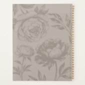 Elegant Modern Hand-Drawn Sketch Floral Organize Planer (Rückseite)