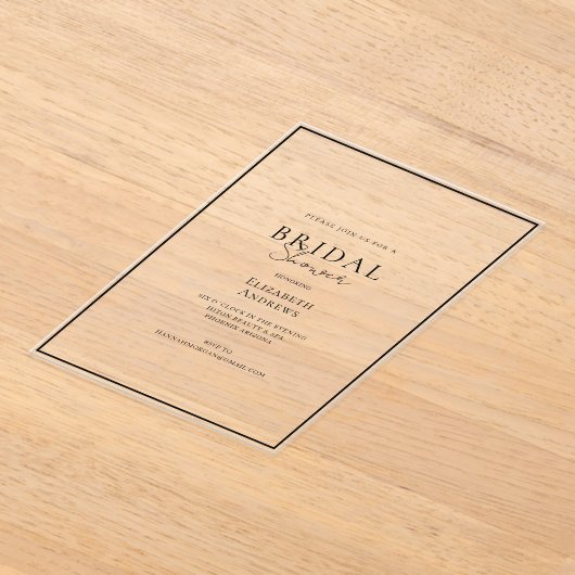 Elegant, modern, Handschrift, Brautparty Acryleinladungen (Ablage )