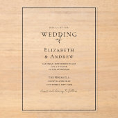 Elegant, modern, Handschrift, Hochzeit Acryleinladungen (Vorderseite)