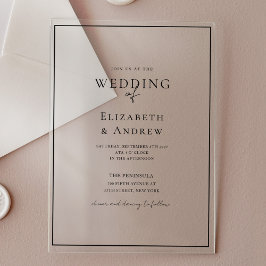 Elegant, modern, Handschrift, Hochzeit Acryleinladungen