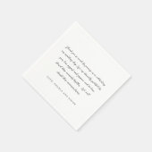 Elegant Modern Handwritten Note Neutral Wedding Serviette (Ecke)