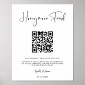 Elegant & Modern Honeymoon-Fonds QR-Code Poster (Vorne)