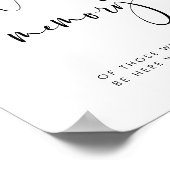 Elegant & modern In liebevollem Gedächtnis Hochzei Poster (Ecke)