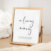 Elegant & modern In liebevollem Gedächtnis Hochzei Poster