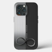 Elegant Modern Infinity | Silver Gray Case-Mate iPhone Hülle (Rückseite)