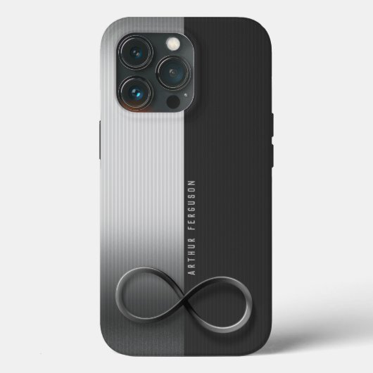 Elegant Modern Infinity | Silver Gray Case-Mate iPhone Hülle (Rückseite)