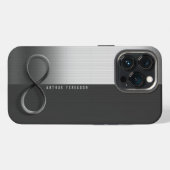 Elegant Modern Infinity | Silver Gray iPhone Hülle (Rückseite (Horizontal))