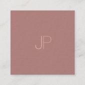 Elegant Modern Initial Letter Monogram Schlicht Lu Quadratische Visitenkarte (Vorderseite)