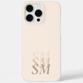Elegant Modern Initial Monogram Case-Mate iPhone Hülle (Rückseite)