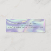 Elegant modern,Instagram Social Media Holographisc Mini Visitenkarte (Rückseite)