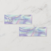 Elegant modern,Instagram Social Media Holographisc Mini Visitenkarte (Vorne/Hinten)