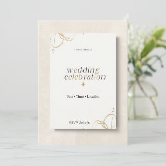 Elegant Modern Invitation Card Minimal Luxury Even Einladung