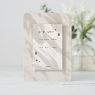 Elegant Modern Invitation Card Minimal Luxury Even Einladung