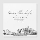 Elegant Modern Jacksonville Save the Date Magnet (Vorderseite)