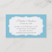 Elegant, modern, kleiner Kuchen, Bäckerei Visitenkarte (Rückseite)