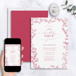 Elegant Modern Leaf Vivid Magenta 50. Geburtstag Einladung<br><div class="desc">Feiern Sie einen besonderen Meilenstein mit unserer eleganten, modernen Leaf Vivid Magenta 50. Geburtstagseinladung. Diese wunderschöne, raffinierte Einladung verleiht Gnade und Klasse - perfekt für die großen 5-0! In einer klassisch lebendigen magentafarbenen Farbe, die durch eine handgezeichnete, weitläufige Grenze schön hervorgehoben wird, wird es sicher alle Ihre Gäste beeindrucken. Fügen...</div>