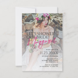 Elegant Modern Let's Shower Unsere Bride Foto Einladung