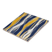 Elegant, modern, Linien, blau und gelb Fliese (Seite)